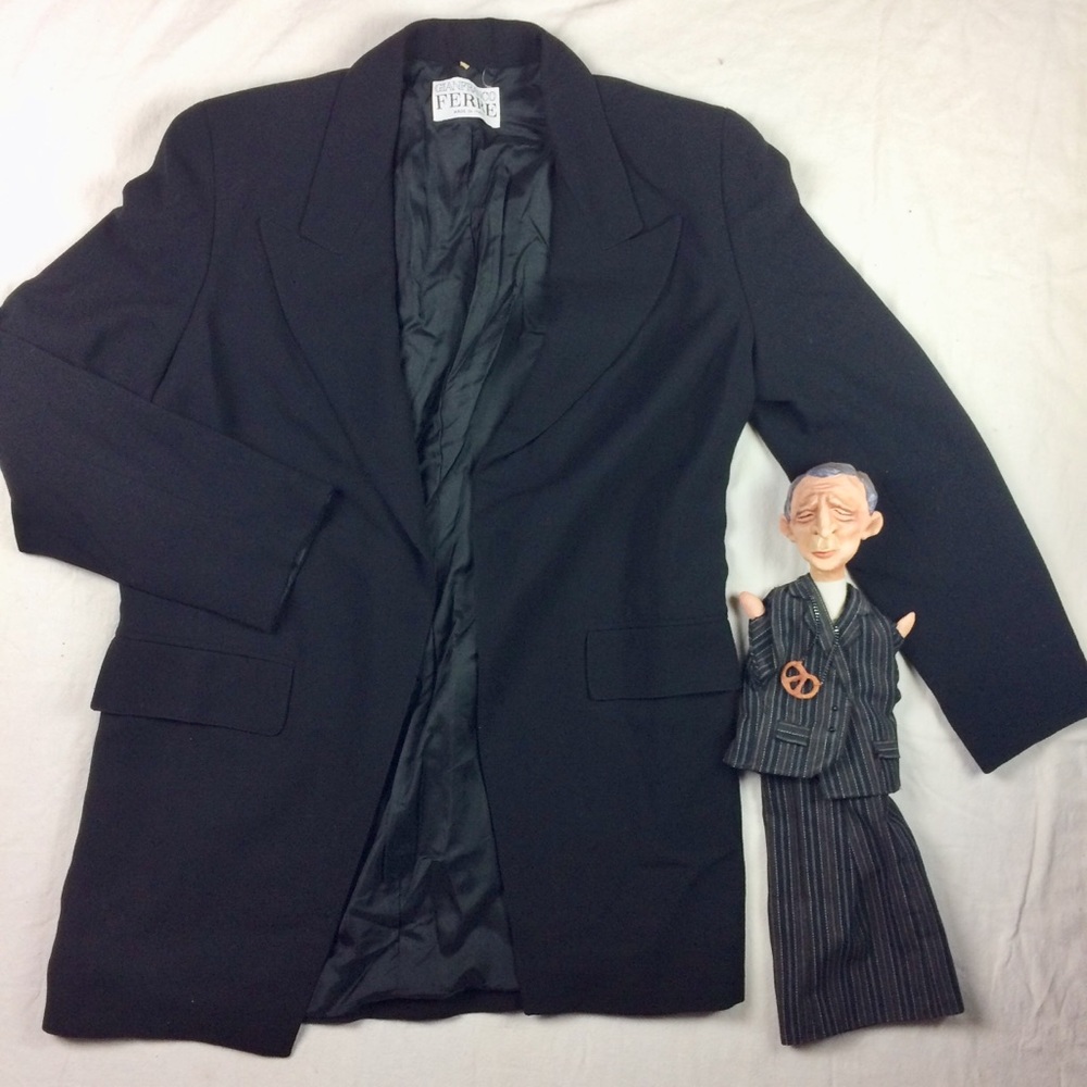 Vintage Gianfranco Ferre jer black jacket